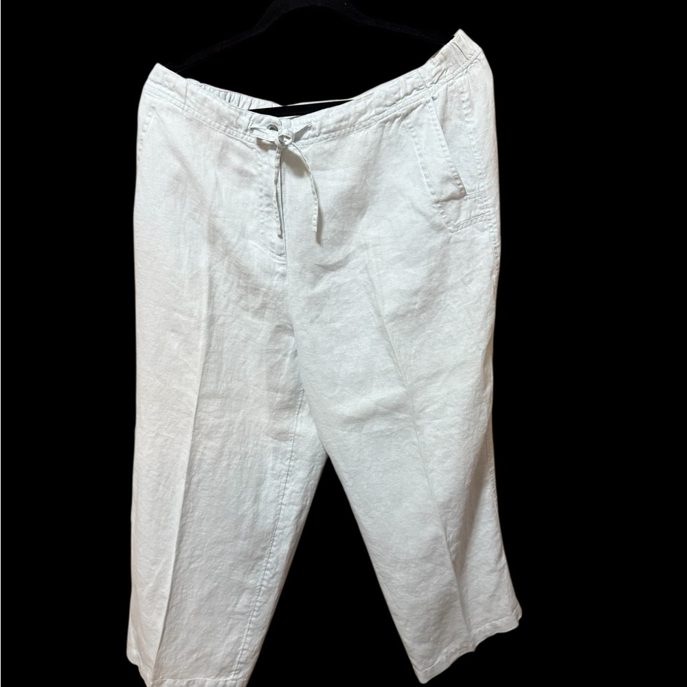 J. Jill Light Blue 100% Linen Pants Size 18